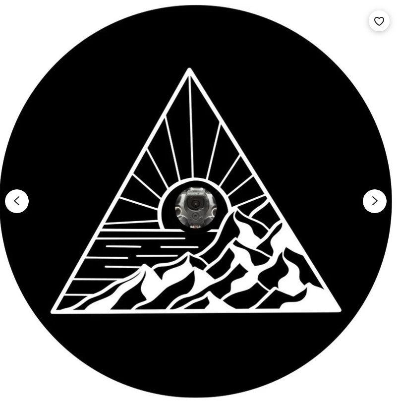 Triangle Sunrise Beach Waves With Mountains Spare Tire Cover