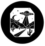 UFO In The Desert Spare Tire Cover