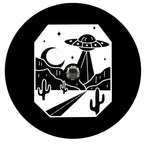UFO In The Desert Spare Tire Cover