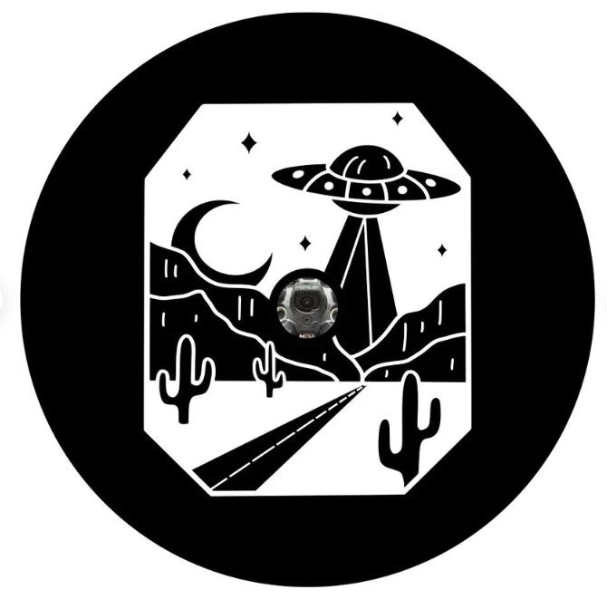 UFO In The Desert Spare Tire Cover