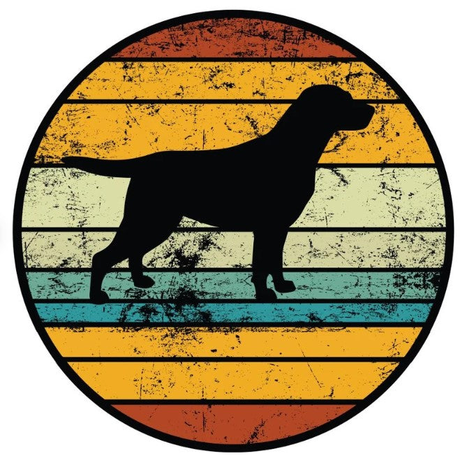 Vintage Labrador Dog Spare Tire Cover