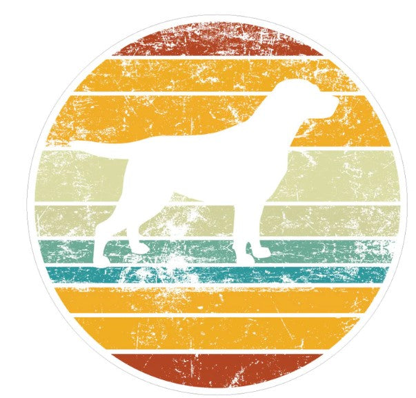 Vintage Labrador Dog White Spare Tire Cover
