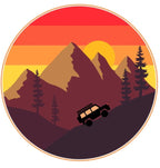 Vintage SUV In The Mountains Spare Tire Cover