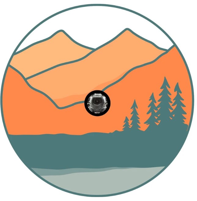 Vintage Trees In The Mountains Spare Tire Cover