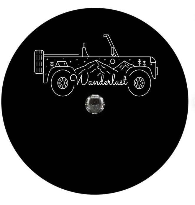 Wanderlust in The Mountains Spare Tire Cover