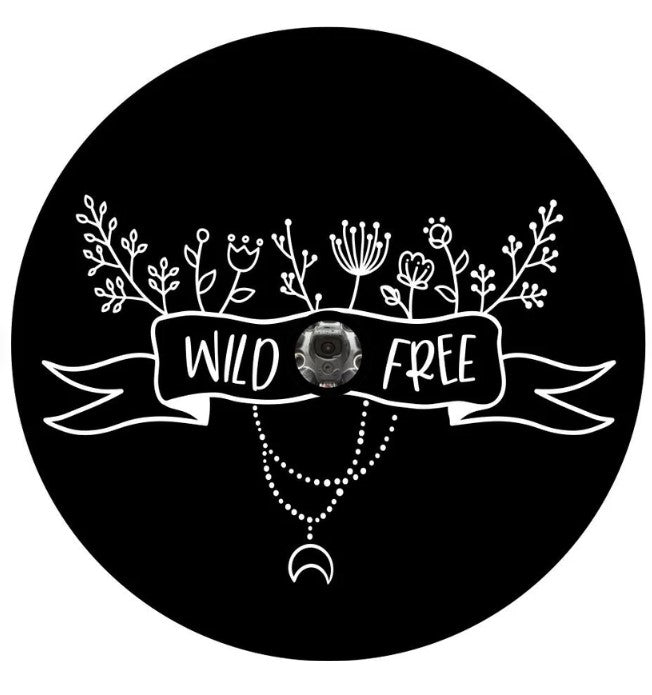 Wild & Free Flowers Spare Tire Cover