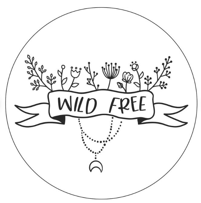 Wild & Free Flowers White Spare Tire Cover