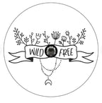 Wild & Free Flowers White Spare Tire Cover
