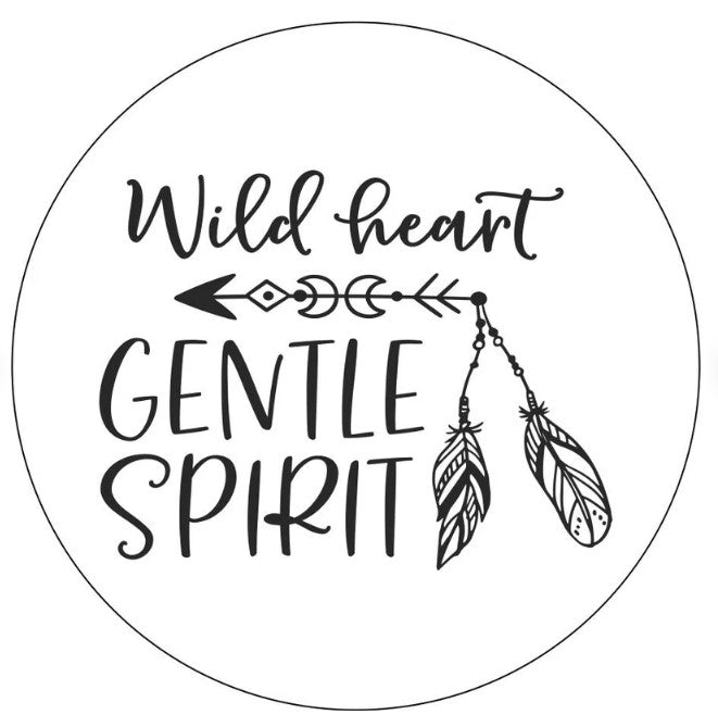 Wild Heart Gentle Spirit Arrow White Spare Tire Cover