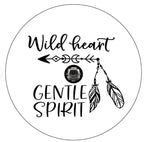 Wild Heart Gentle Spirit Arrow White Spare Tire Cover