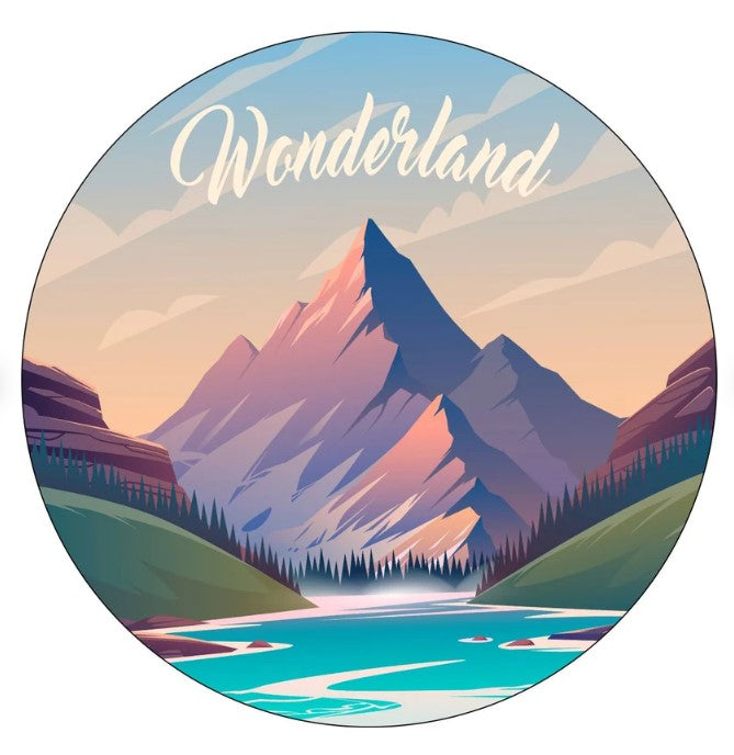 Wonderland Mountain landscape Spare Tire Cover