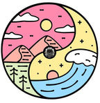 Yin Yang Mountain Wave Spare Tire Cover