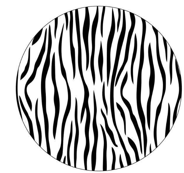 Zebra Print White (Any Color) Spare Tire Cover