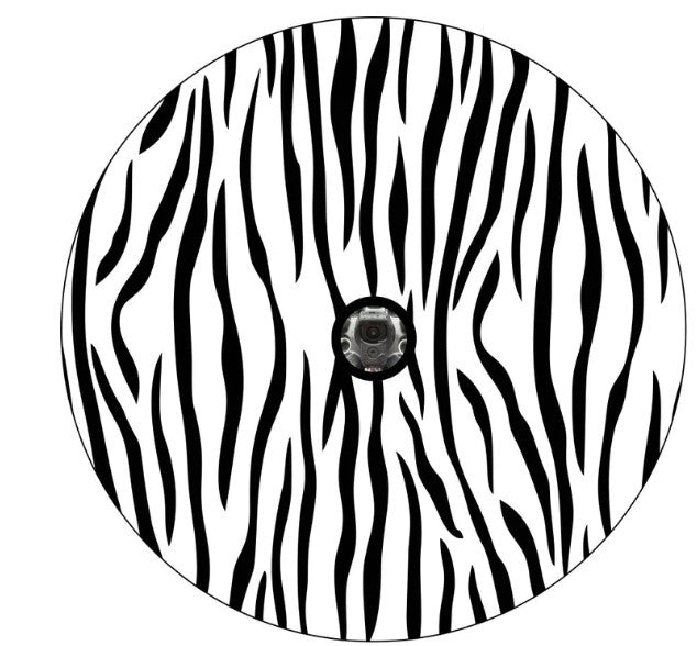 Zebra Print White (Any Color) Spare Tire Cover